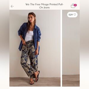 ISO We The Free Mirage Printed Pull-On Jeans